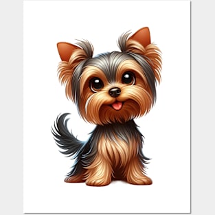 Cute Yorkshire terrier Posters and Art